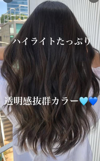 ロング カラー ハイライト/透明感 カラー🏝️あんじゅのヘアスタイル