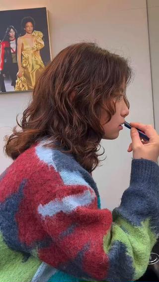 ミディアム パーマ ✨艶々ケア カラー🎀ミカゼのヘアスタイル