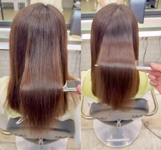 セミロング 白髪特化/脱白髪染め /透明感/ソーエンのヘアスタイル