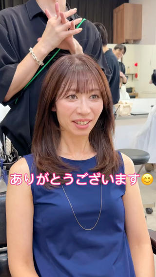 セミロング てーと /レイヤーカットのヘアスタイル