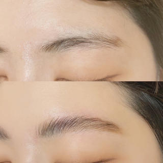 ハリウッドブロウリフト
メイク後ver.
眉尻　ペンシル　パウダー
眉頭　パウダー 