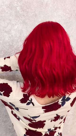 赤髪/韓国/マッシュウルフ