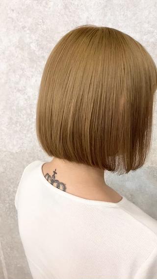 ショートボブ/切りっぱなし/前下がりボブ/ショートウルフ