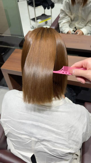 ミディアム 縮毛矯正特化 髪質改善辻良輝のヘアスタイル