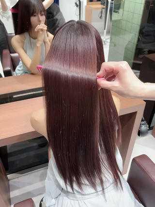 セミロング 縮毛矯正特化 髪質改善辻良輝のヘアスタイル