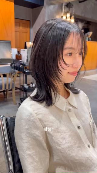くびれすぎないウルフカット、レイヤーカット 