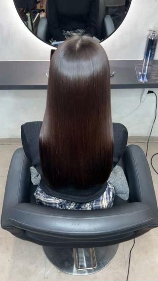 新宿/美髪髪質改善/美髪縮毛矯正/ロング/髪質改善/縮毛矯正/韓国風