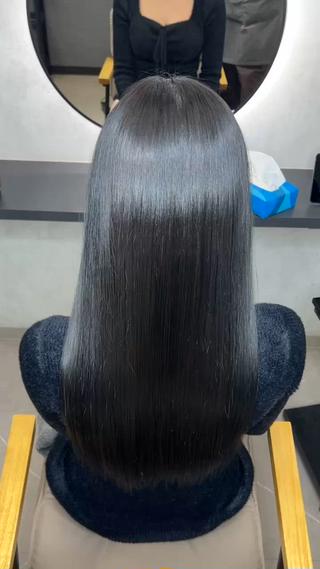 新宿/美髪髪質改善/美髪縮毛矯正/ロング/髪質改善/縮毛矯正/韓国風