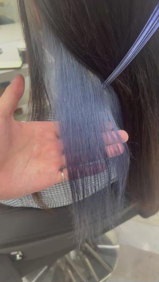 水色×インナーカラー