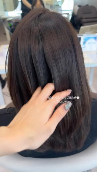 ミディアム カラー 美髪矯正/髪質改善/ 艶髪🤍伊藤梨紗のヘアスタイル