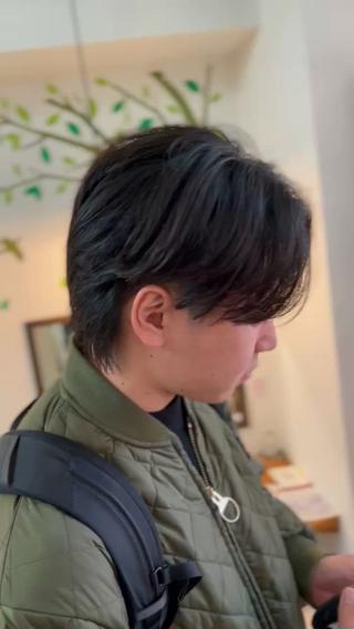 癖少し・毛量多、の方ですが、カットで扱いやすく大変身します。 