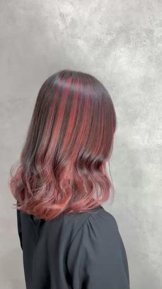 ピンク×デザインカラー
▷ブリーチ1回~