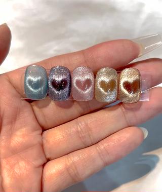 バレンタインにも使えるハートデザイン
30色以上のマグネットの中からお好きな色を2色までお選びいただけます


ベースに通常のワンカラーまたはクリアカラーを塗ってからマグネットを重ねる場合は+¥500かかります

マグネットの種類によりこちらのハートマグネットに対応できない場合もございます 