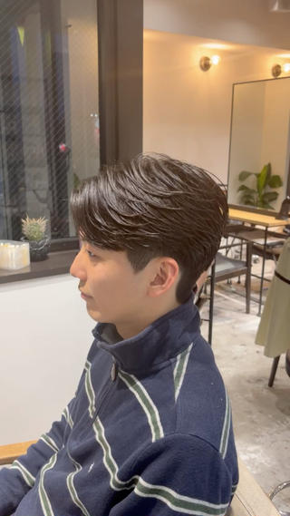 ショート パーマ メンズ 心櫻/メンズパーマ/ ニュアンス/フェザーのヘアスタイル