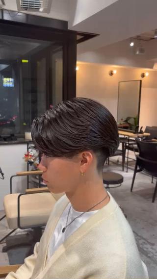 ショート パーマ メンズ 心櫻/メンズパーマ/ ニュアンス/フェザーのヘアスタイル