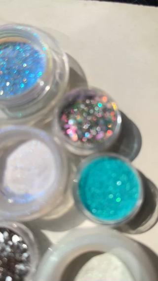 #ラメネイル #パウダーネイル #キラキラネイル #ネイル動画  