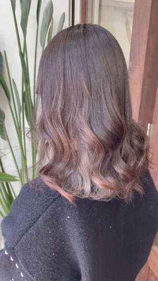 ブリーチ2回〜インナーシルバーグレージュカラー♪