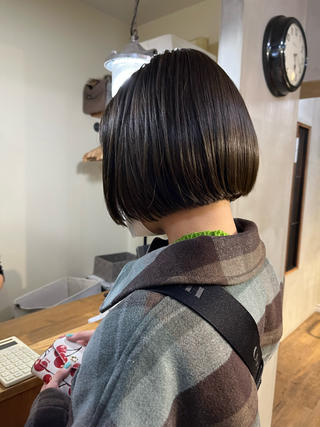 ショート 薬院:今泉/上川美幸 ボブ/顔周りレイヤーのヘアスタイル