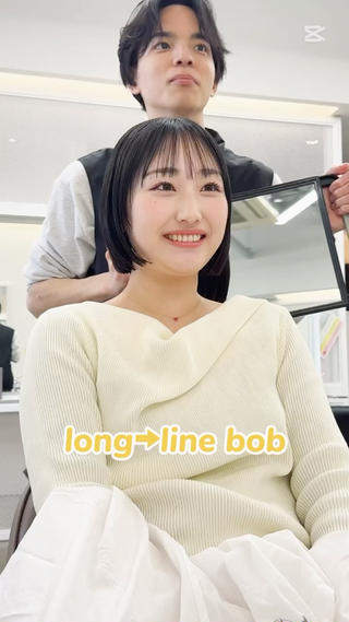 切りっぱなしボブにイメチェン︎ 