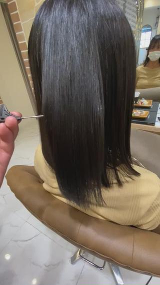 低ダメージ縮毛矯正で手触り抜群です 