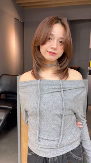 #ミディアムヘア
#レイヤーカット 