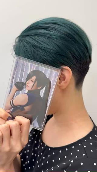 ミュージカル刀剣乱舞 刀ミュ 刀剣乱舞 とうらぶ にっかり青江 ショート 推しカラー グリーン ケアブリーチ 