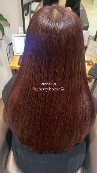 ブリーチなしチェリーブラウン