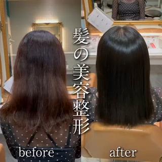 ミディアム 美髪縮毛矯正🩶 髪質改善/Shinaのヘアスタイル
