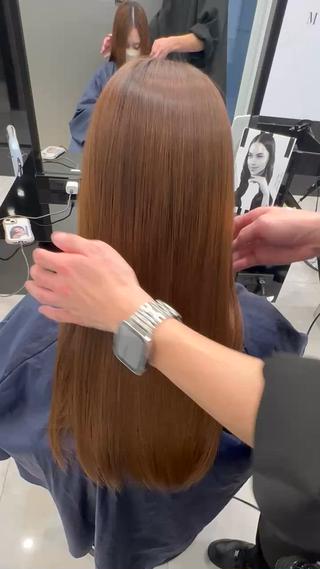 ロング パーマ HARUKI MINATO japan 仙台店所属・✨【髪質改善/縮毛 矯正】✨ゆうほのヘアスタイル