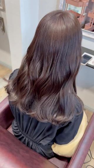 髪質改善トリートメント×艶々ブラウンカラー 