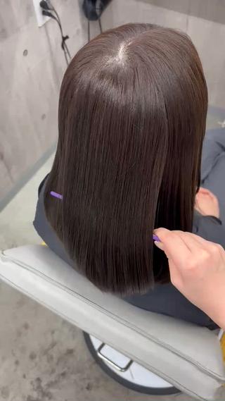 艶カラー＋髪質改善トリートメント 