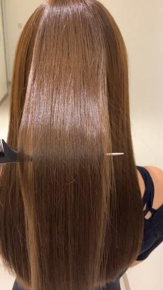 ロング カラー 髪質改善/艶カラー 縮毛矯正/みほのヘアスタイル