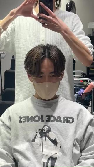 パーマ メンズ シャドウパーマ 高森蓮のヘアスタイル