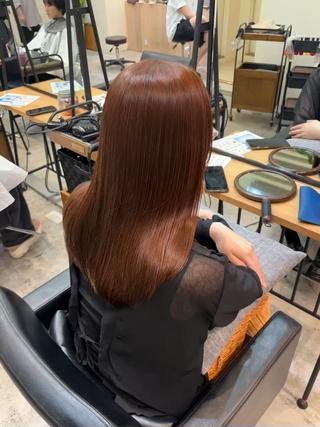 透け感オレンジカラー