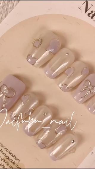 #ハートネイル#可愛いネイル#紫ネイル#横浜ネイル#関内ネイル#元町中華街ネイル#秋ネイル#ミラネイル#ミラハート