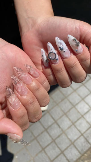 でこぼこネイル クリアネイル