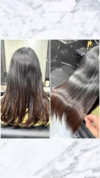 ロング LAGRECE所属・JIN|乾かしただけ 美髪矯正本格髪質改善のヘアスタイル