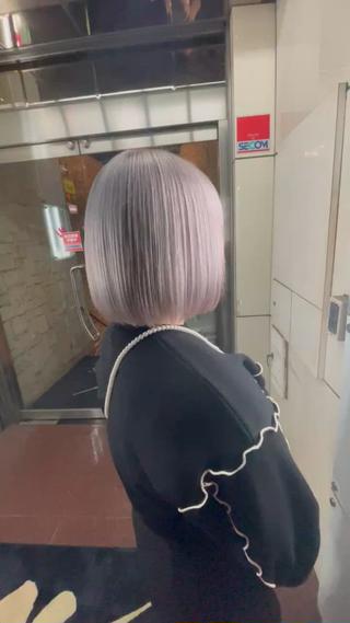 ボブ×シルバー
ブリーチ目安2〜3回