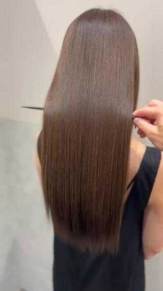 ロング 自然で柔らかい縮毛 矯正✨松尾郁哉のヘアスタイル