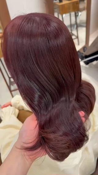 セミロング カラー 暖色カラー /ヘアアレンジ/花鈴のヘアスタイル