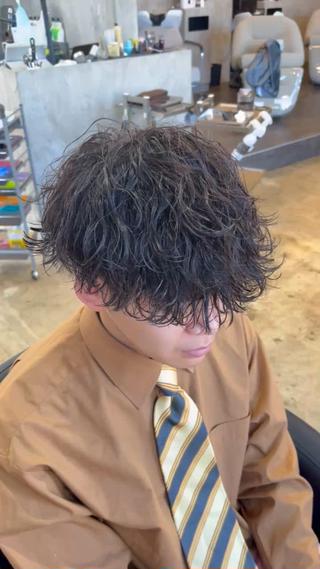 ミディアム パーマ メンズ 🟦ROOM MEN 瀬古　侑輝🟦のヘアスタイル