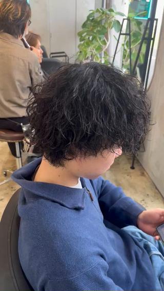 ミディアム パーマ メンズ 🟦ROOM MEN 瀬古　侑輝🟦のヘアスタイル