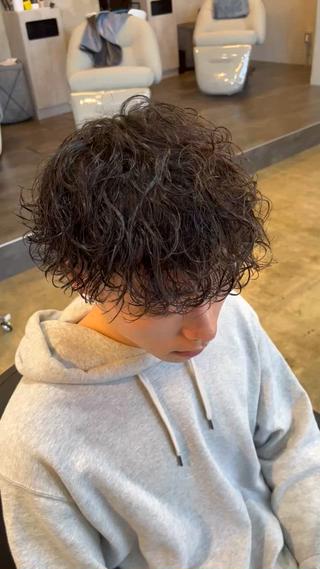 ミディアム パーマ メンズ 🟦ROOM MEN 瀬古　侑輝🟦のヘアスタイル