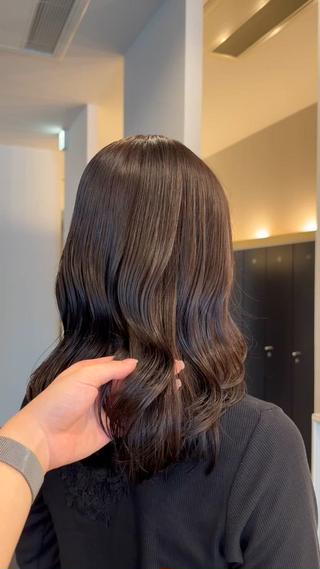 ミディアム カラー mashu/ブリーチ /ストレート/らなのヘアスタイル