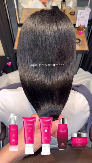 Aujua 5step treatment
treatmentだけでこのツヤ感
colorと併せてお施術可能ですのでご相談ください
是非一度お試しください艶髪目指しましょう