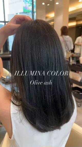 セミロング カラー ✨大人韓国レイヤー ✨吉原 潤✨のヘアスタイル