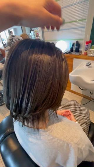 ミディアム カラー 通い続けられるサロン ママ美容師　明日香のヘアスタイル