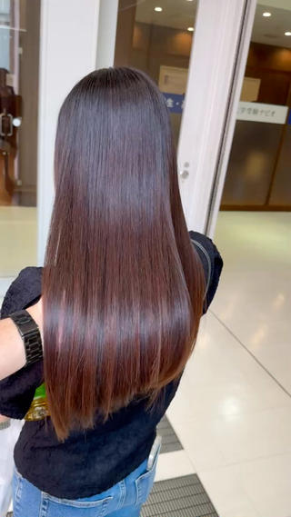 ロング カラー パーマ ヘアアレンジ ✨髪質改善専門店✨ QOLU✨のヘアスタイル