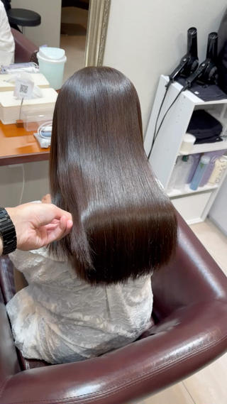 ロング カラー パーマ ヘアアレンジ ✨髪質改善専門店✨ QOLU✨のヘアスタイル