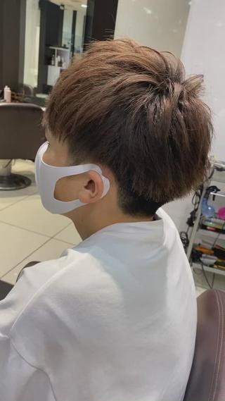 ショート メンズ 酸スト/フェザー パーマ/三谷海斗のヘアスタイル